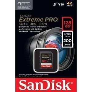 Sandisk  128gb Extreme Pro 4K 200mbps SD Card For Cameras