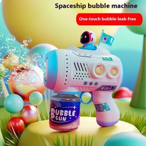 Electric Rocket Bubble Gun – Automatic Bubble Maker Toy with Bubble Solution for Kids