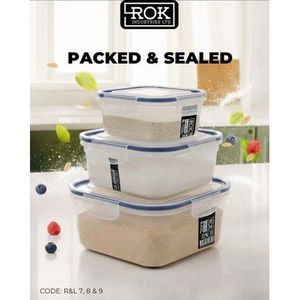Clip Lock Square Container 1.0ltr,1.5ltr,2.0ltr