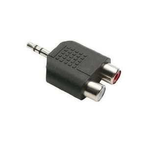 3.5 mm Jack Stereo Audio AUX Male to 2 RCA Female Coupler for TV, DVD Player, Audio Devices, Amplifier etc.