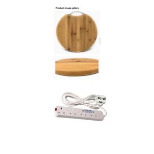 Wooden Chopping Board for Kitchen with Metal Handle + pk 4 way