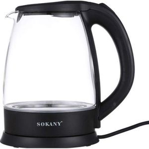 Sokany Electric Glass Kettle, With Blue LED Indicator Light BPA - Free