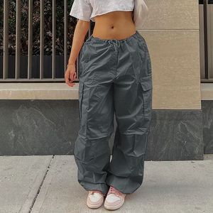 Fashion Women Cargo Pants Multi Pocket Pants Buckle Street Style Womens  Dungarees Loose Cargo Joggers