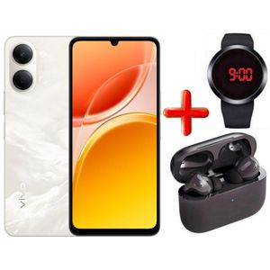 Vivo Y05, 6.74", (4GB Upto 8GB) RAM + 64GB ROM Storage, 6500mAh, (Dual Sim), 8MP, (1 YEAR WARRANTY) - PLATINUM + FREE GIFTS