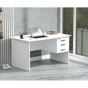 Office Desk Table Study Workstation Computer Table with Storage and Durable Wooden Office Furniture(1.4m)