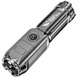 Telescopic Focusing Three-gear Bright LED Flashlight 