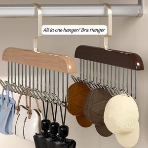 All in One Hanger for Bras,Tops, Camisoles, Scarfs Or Belts,Tank Top Hanger, Bra Hangers for Closet Organizer - 360° Rotating, Space Saving Closet Organizer with 8 Hooks, Bra Organizer,