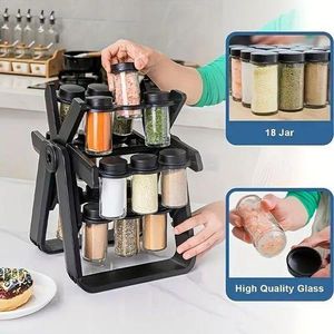 Black Windmill 18 jar rotating spice rack 