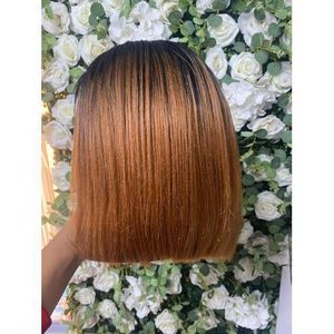 Ombre Straight Short Bob Wig.