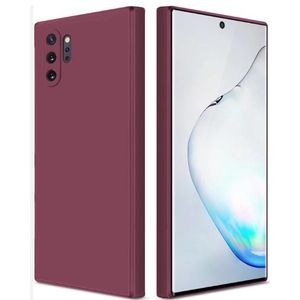 Soft Silicone Back Cover for Samsung Galaxy Note 10+ - Maroon, anti-fingerprint, anti-scratch, durable silicone case
