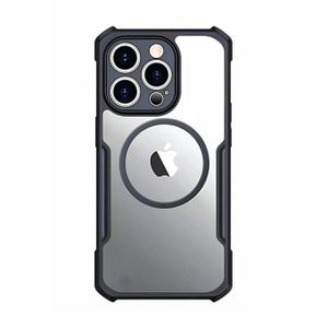 Xundd Apple iPhone 15 Pro Phone Case, Magnetic Magsafe Compatible Shockproof Airbags Bumper Transparent Protective Back Cover