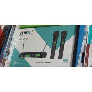 Bnk BK-802 Dual Channel VHF Wireless Microphone System – Crystal-Clear Audio for Stage, Events & Karaoke