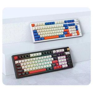 T-WOLF Wireless Mechanical Keyboard, Three-mode RGB Game Color Matching, Hot-swappable Red Switch Keyboard
