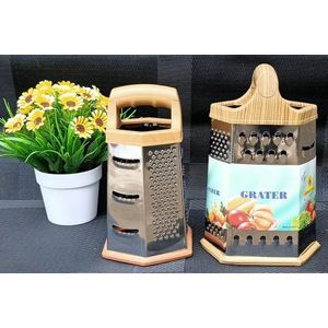 6-Sided Stainless Steel Multipurpose Grater and Slicer Ginger Cheese Cabbage Onion Potato Slicer Chopper Shredder Grater