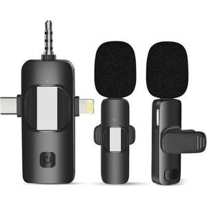 K15 Dual Lavalier Wireless Mic with Long Battery Life for Interviews, Podcasts & Live Streaming