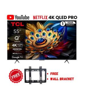 TCL 55C655 55 Inch QLED PRO 4K Ultra HD GOOGLE TV With Dolby Vision & Dolby Atmos (1 YR WRTY)+FREE BRACKET