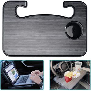 Car Steering Wheel Tray Table, Laptop iPad, Tablet, Stand, Suitable for Most Vehicle Steering Wheel 