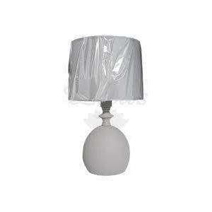 Modern Cylindrical Table Lamp – Matte Base with Fabric Shade