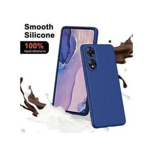 Oppo Phone Case For A78 4G Slim Smooth Silicone Cover, Blue