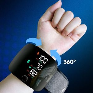 Wrist Blood Pressure Monitor Led Display, Touch Screen Wrist Blood Pressure Cuff 99x2 Reading Memory Wrist Bp Monitor With Carrying Case