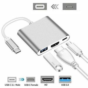 3-in-1 USB Type-C Adapter, 10Gbps, HDMI, 3.1 Hub, Multiport Cable Converter