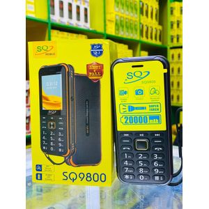 SQ  9800 20000mAh Power bank, Big Speaker Keypad Phone – Black