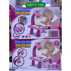 Kids Projector Painting Drawing Table – 24 Patterns, 12 Water Pens (Ages 3+)