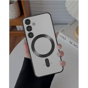 Samsung Galaxy A36 Transparent, Clear And Colorless With Black Edges Magsafe Unique And Stylish Phone Case/ Cover