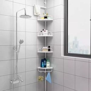 Rotating Shower Caddy | Adhesive Shower Shelf for Inside Shower & Kitchen -  White & Grey