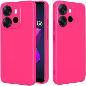 Soft Silicone Slim Fit Cover Anti-Scratch Shockproof Case for TECNO Pop 7 - Hot Pink