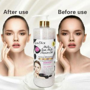 LansYade Milk & Goat Milk Scrub Body Wash Shower Gel (1000ml)