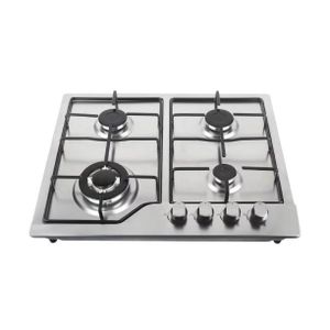Bolesi Inbuilt / Table Top Gas Cooker – 4 Burners + 1 Wok Burner, Durable & Easy-Use silver