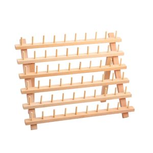 Wood Bobbin Spools 8-Reel Wooden Thread Stand Holder Sewing Embroidery  Storage Organizer Rack Knitting Needlework