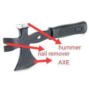 4 in 1 multifunctional hatchet Hammer,Axe, Nail remover and survival tool