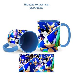 Sonic Fan Gift Mug – Comic Style Sonic Design Coffee Cup Drinkware