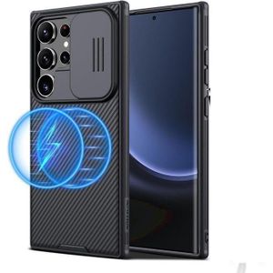 Nilkin Galaxy S26 Ultra Case,Camera Lense Shield Pro Protective Case for Samsung Galaxy S23, S24, S25, S26 phone Case/Cover 6.8" with Slide Camera Protection Cover, Slim Stylish, Black