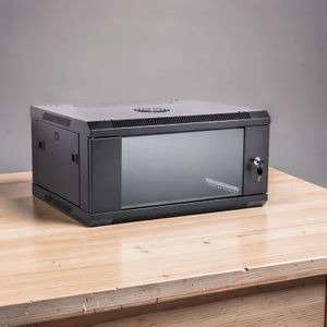 Heavy-Duty Steel Mounting Nuts Strong Steel Body Construction Rack 4U Wall Mount Data Cabinet