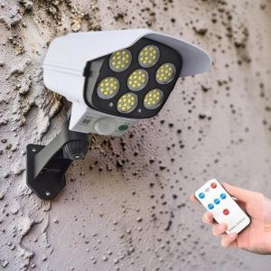 Long Working Time Solar Rechargeable Bright LEDs Dummy Fake Cctv Camera Motion Sensor Solar Light