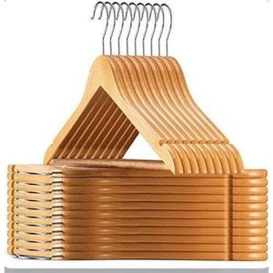 Wooden Clothes Hangers – Durable Wooden Coat Hangers for Closet, Jackets, Shirts & Suits