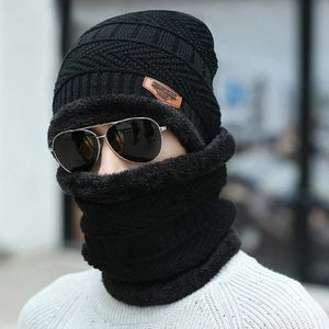 2 Pcs High Quality Beanie Hat Cap and Neck Warmer Set for Winter Outdoor Hat Cap Set For Men and Women's