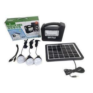 CC Lamp Multifunctional SOLAR SYSTEM/power Bank/mp3 Player/ FM Radio/Bluetooth/phone Charging With Three Bulbs And SOLAR PANEL