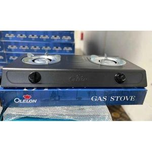 Olelon 2 Burner Tabletop Gas Stove Black Metallic Cooker