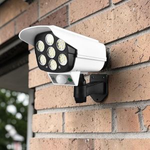 Solar Monitoring Motion Activated Bright LEDs Dummy Fake Cctv Camera Motion Sensor Solar Light