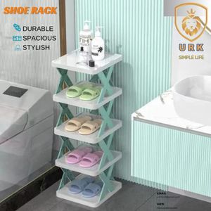 Premium Multi-Tier Plastic Shoe Rack – Space-Saving Vertical Shoe Organizer – DIY Adjustable Stackable Storage Shelf – Durable & Waterproof Entryway Stand – Easy Assemble No-Tools-Required Shoe Cabinet – Available in 4, 5, or 6 Tiers