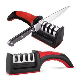 Creative Kitchen Knife Sharpener Set – Fruit Knife, Peeler & Sharpener, Black & Red