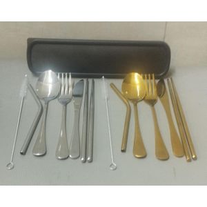 Portable Stainless Steel Dinner Ware With Storage Box