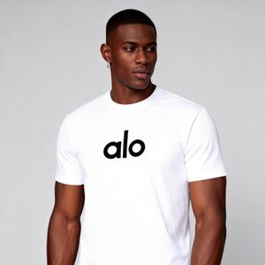White T-Shirt Essential Logo Soft Cotton Sport Top For Men.