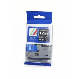 Compatible TZ2-335 12mm Continuous White on Black Label Tape