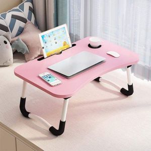 Lap Desk Foldable Bed Table Portable Multi-Function Lap Bed Tray Table with Storage Drawer and Cup Slot