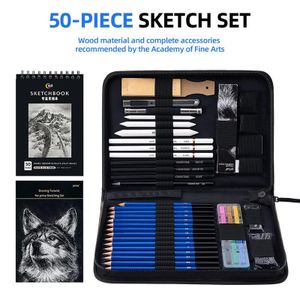 50-Piece Professional Drawing and Sketching Pencil Art Set